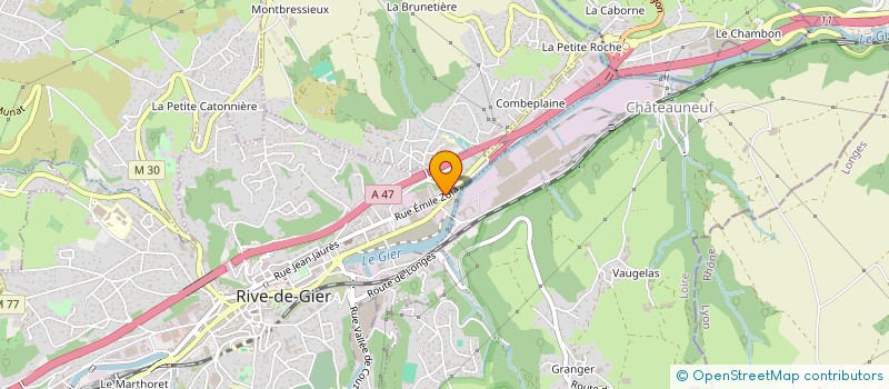 localisation de l'entreprise SOC EXPLOITAT GARAGE CHARVIN à RIVE-DE-GIER