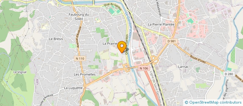 localisation de l'entreprise SOC EXPLOITATION BOWLING CEVENNES à ALES