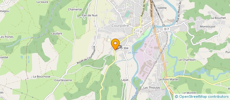 localisation de l'entreprise SOC EXPLOITATION CARRIERES DE LAYAT à COURPIERE
