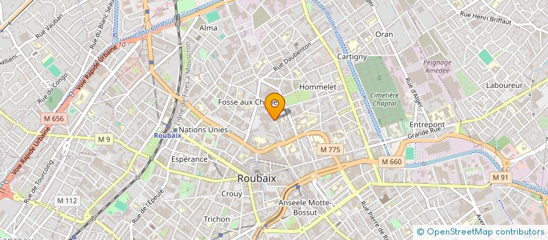 localisation de l'entreprise SOC EXPLOITATION CARROSSERIE P MORY à ROUBAIX