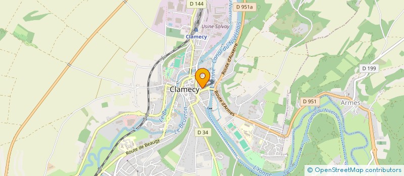 localisation de l'entreprise SOC EXPLOITATION ENTREPRISE ROLAND à CLAMECY