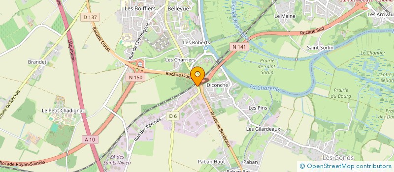 localisation de l'entreprise SOC EXPLOITATION ETS GANDEMER à SAINTES