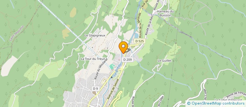 localisation de l'entreprise SOC EXPLOITATION ETS LOISIR ET TOURISME  ALLEVARD