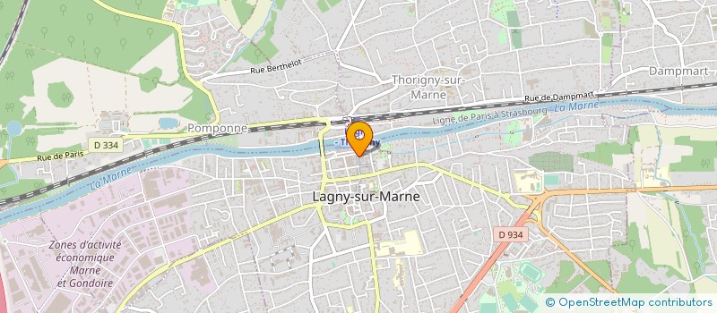 localisation de l'entreprise SOC EXPLOITATION ETS POULET LAGNY SPORT à LAGNY-SUR-MARNE