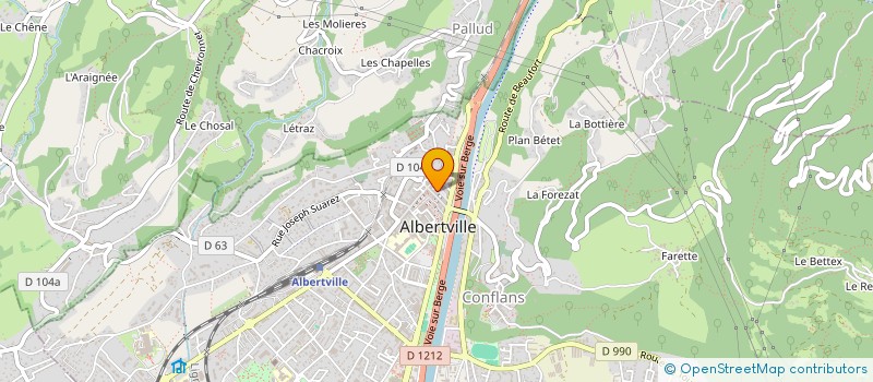 localisation de l'entreprise SOC EXPLOITATION ETS TOUTELEC à ALBERTVILLE