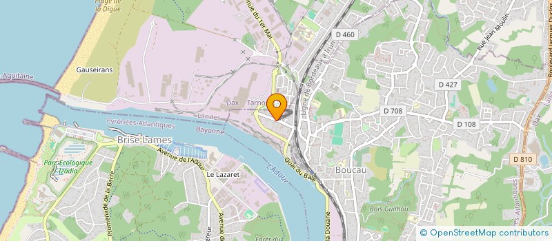 localisation de l'entreprise SOC EXPLOITATION FORESTIERE SUD OUEST à BOUCAU
