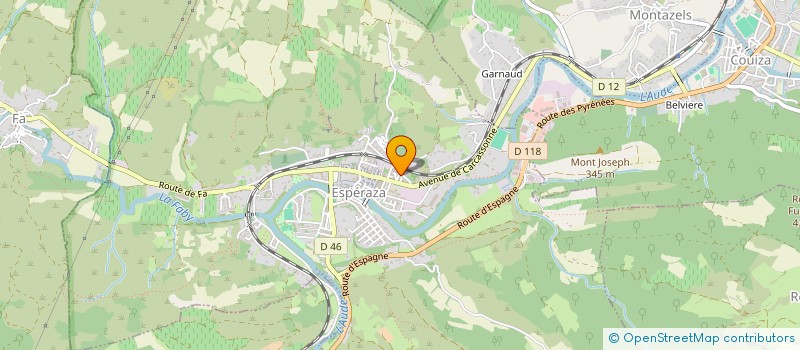 localisation de l'entreprise SOC EXPLOITATION IMPRIM BARDOU à ESPERAZA