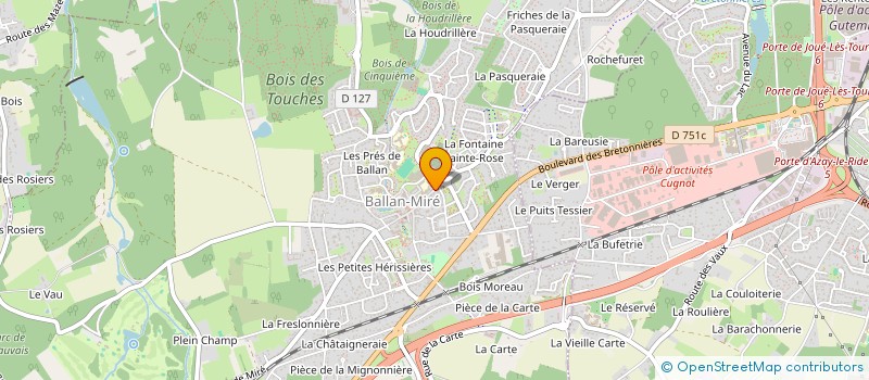 localisation de l'entreprise SOC EXPLOITATION SUPERMARCHE ROUBLIN à BALLAN-MIRE
