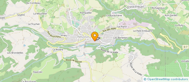 localisation de l'entreprise SOC EXTRACT TRANSP TERRE SABLE REFRACTAI  PELUSSIN