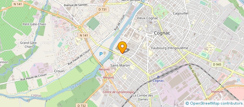 localisation de l'entreprise SOC FABR DISTRI MATER VITI DISTI CHAIS à COGNAC