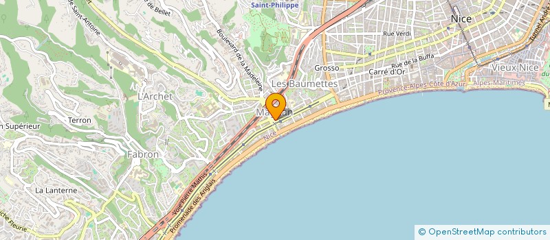 localisation de l'entreprise SOC FAMILIALE MUT.SAPEURS POMPIERS NICE à NICE