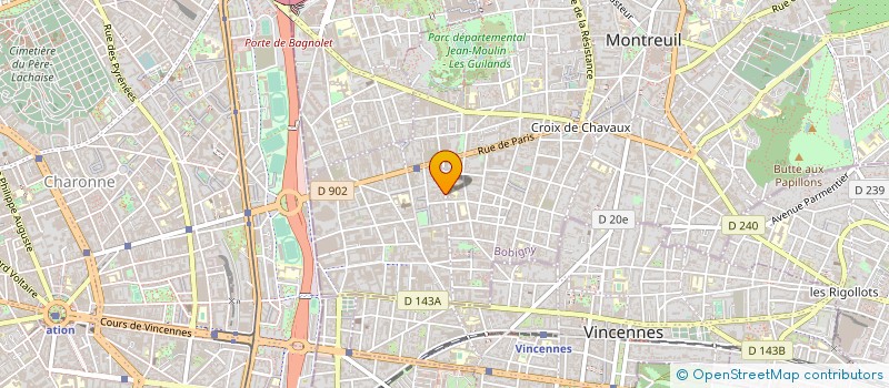 localisation de l'entreprise SOC FERREIRA BATIMENT à MONTREUIL