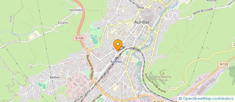 localisation de l'entreprise SOC FINANCIERE CANTALIENNE BATIMENT à AURILLAC