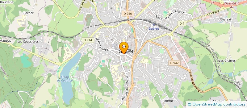 localisation de l'entreprise SOC FINANCIERE DALOT à GUERET