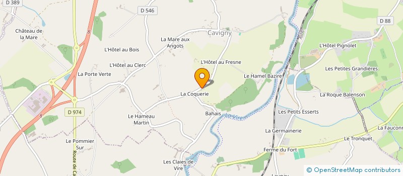 localisation de l'entreprise SOC FINANCIERE LAITIERE DE L'OUEST à PONT-HEBERT