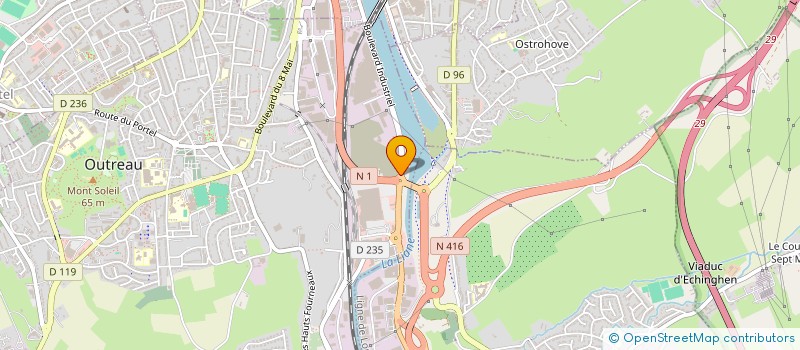 localisation de l'entreprise SOC FINANCIERE TRANSPORT HAUTS DE FRANCE à OUTREAU