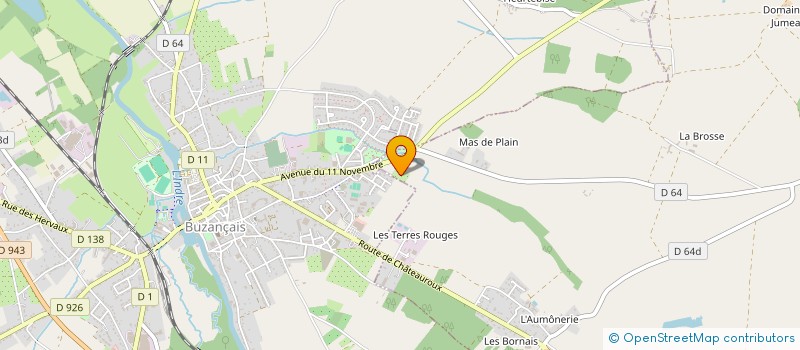 localisation de l'entreprise SOC FORESTIERE VAL DE L INDRE à BUZANCAIS