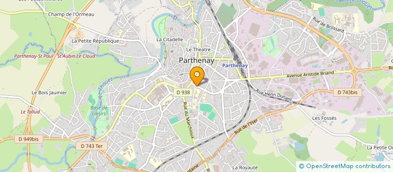 localisation de l'entreprise SOC FORMAT FOURNIT ARTS GRAPHIQUES à PARTHENAY