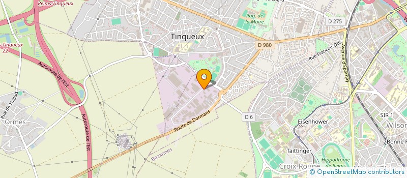 localisation de l'entreprise SOC FOURNITURES INDUST & DE MATERIELS à TINQUEUX