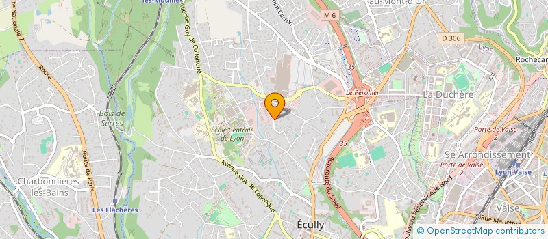 localisation de l'entreprise SOC FOURTEAM  ECULLY