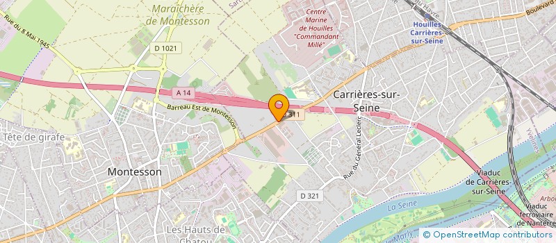 localisation de l'entreprise SOC FRANCAISE DE DIFFUSION DE MATERIEL à CARRIERES-SUR-SEINE