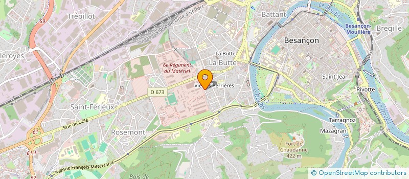 localisation de l'entreprise SOC FRIGEMAT à BESANCON