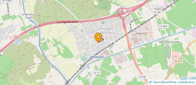 localisation de l'entreprise SOC GALLARGUOISE DU BATIMENT  GALLARGUES-LE-MONTUEUX