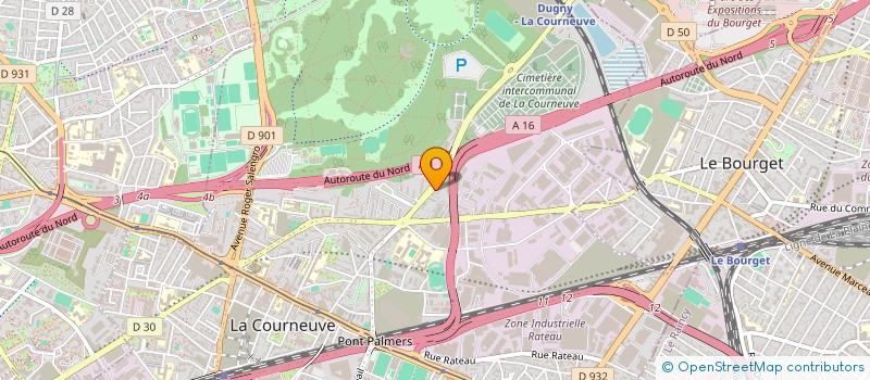 localisation de l'entreprise SOC GARAGE INSTALLATION REPAR ENT EXPLOI à LA COURNEUVE