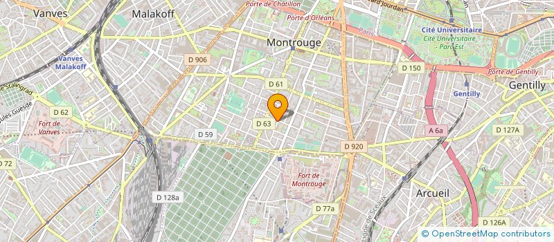 localisation de l'entreprise SOC GENE PEINT VITRE S G P V à MONTROUGE