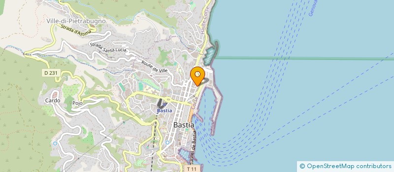 localisation de l'entreprise SOC GENER TRAVAUX ELECTRICITE RAFFAELLI à BASTIA
