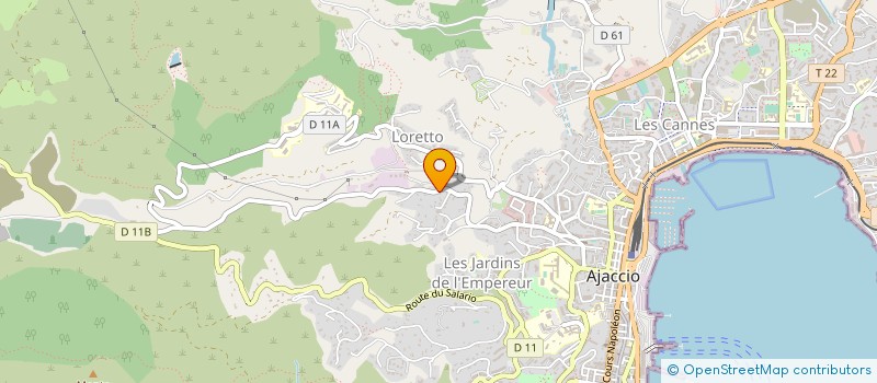 localisation de l'entreprise SOC GENERALE CONSTRUCTION TRAVAUX PUBLIC à AJACCIO