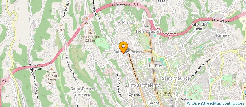 localisation de l'entreprise SOC GESTION INVESTISSEMENT LAM à NICE