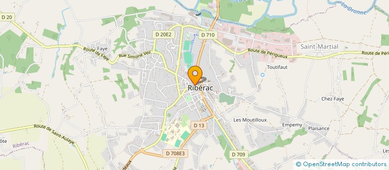 localisation de l'entreprise SOC HIPPIQ RURALE URBAINE RIBERACOIS  RIBERAC