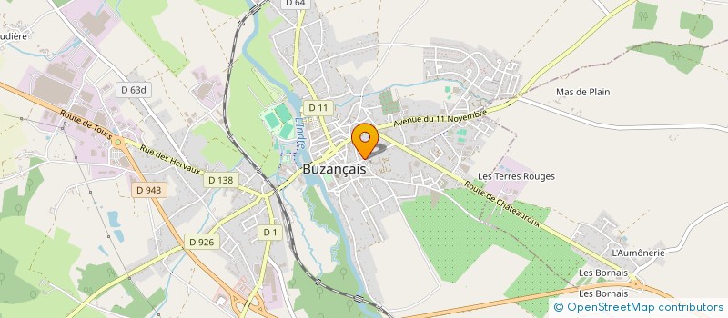 localisation de l'entreprise SOC HIPPIQUE DE BUZANCAIS à BUZANCAIS