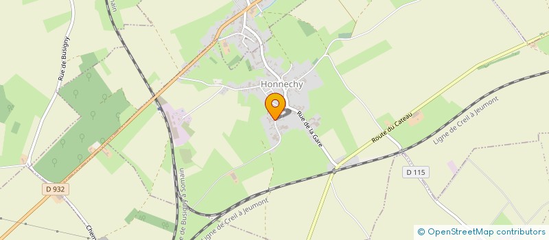 localisation de l'entreprise SOC HIPPIQUE RURALE ECURIE HUTIN  HONNECHY