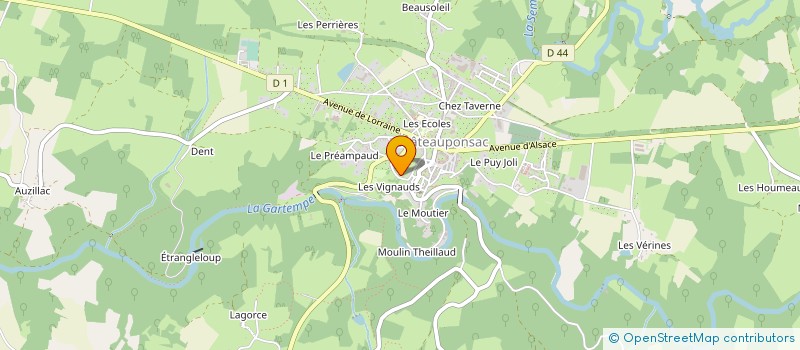 localisation de l'entreprise SOC HISTOIRE ET ACHEOLOGIE NOTRE TERROIR à CHATEAUPONSAC