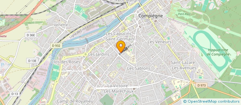 localisation de l'entreprise SOC HISTOIRE MODERNE ET CONTEMPORAINE  COMPIEGNE