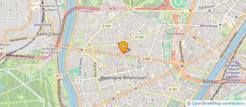 localisation de l'entreprise SOC HOLDING PARIS RIVERIN INVESTISSEMENT à BOULOGNE-BILLANCOURT
