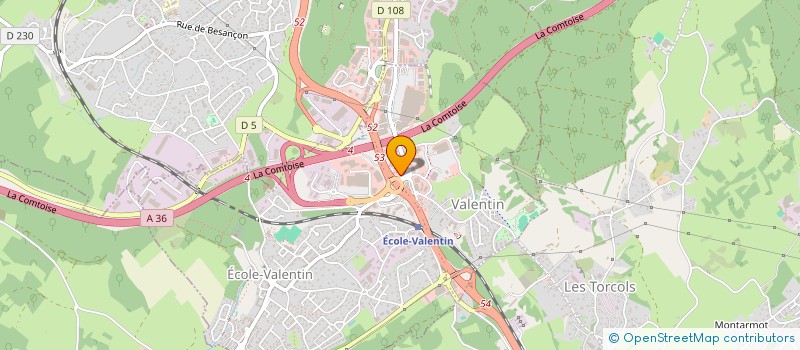 localisation de l'entreprise SOC HOTEL GRIL BESANCON VALENTIN  ECOLE-VALENTIN
