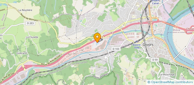 localisation de l'entreprise SOC HOTEL RESTAURATION GIVORS  GIVORS