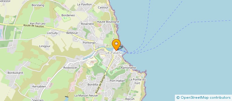 localisation de l'entreprise SOC HOTELIERE BELLE ILOISE SARL à LE PALAIS