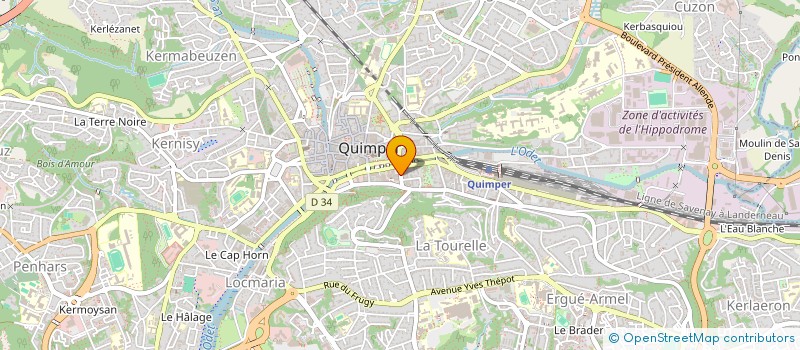 localisation de l'entreprise SOC HOTELIERE DU PAYS QUIMPEROIS à QUIMPER