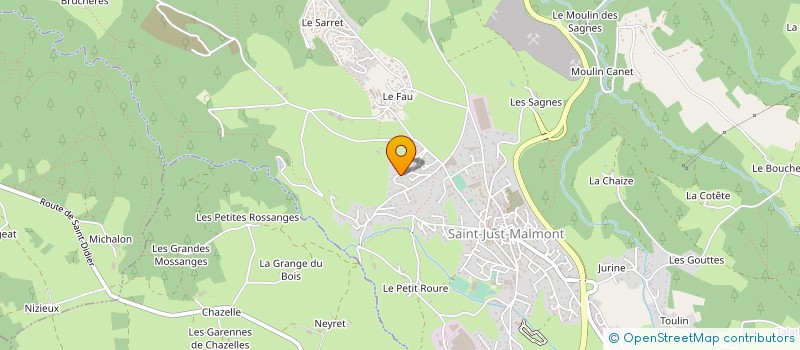 localisation de l'entreprise SOC HYDROELECTRIQUE D'AUBAIGUE à SAINT-JUST-MALMONT