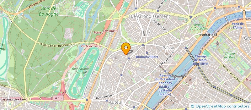 localisation de l'entreprise SOC IMMO RANELAGH RUE OSWALDO CRUZ N2B  PARIS