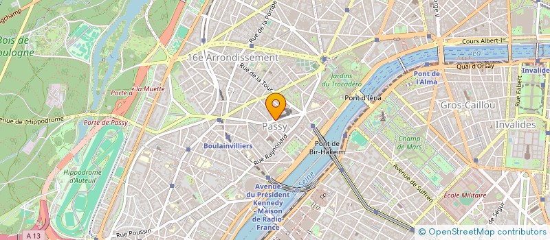 localisation de l'entreprise SOC IMMOBIL 32 RUE DE PASSY  PARIS