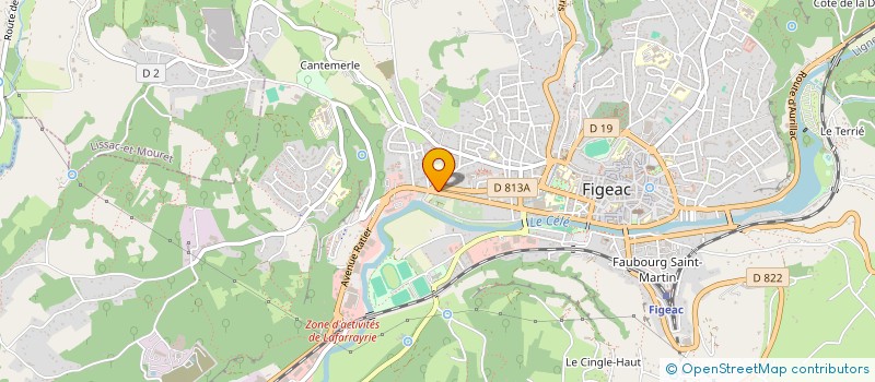localisation de l'entreprise SOC IMMOBILIERE DE LA RIANTE BORIE à FIGEAC