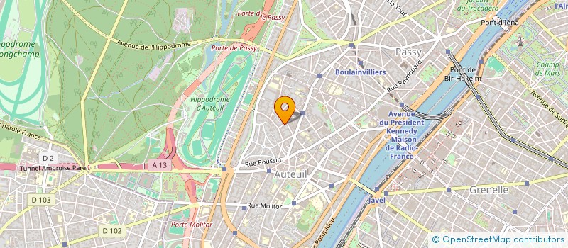 localisation de l'entreprise SOC IMMOBILIERE JASMIN HEINE  PARIS