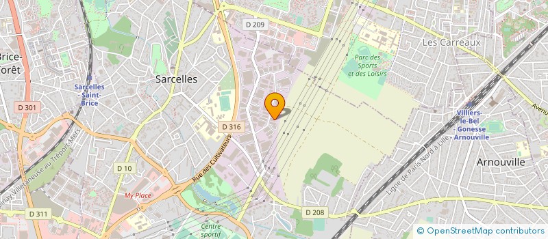 localisation de l'entreprise SOC IMPRIMERIE SARCELLES à SARCELLES