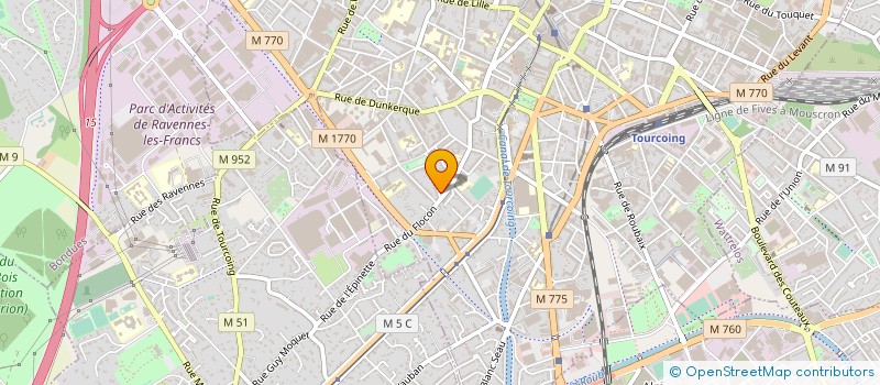 localisation de l'entreprise SOC IMPRIMERIES RAPIDES ENVIRONS LILLE à TOURCOING
