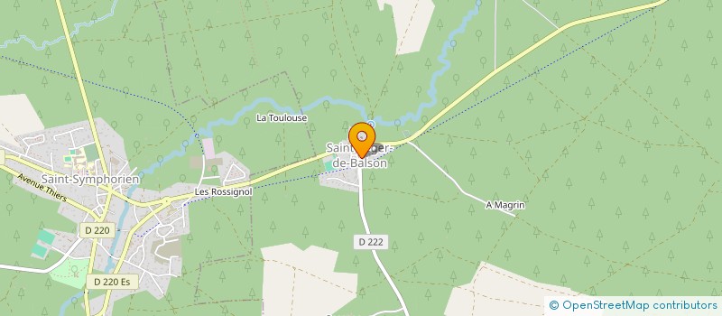 localisation de l'entreprise SOC INDUS BOIS OEUVRES AQUITAINE à SAINT-SYMPHORIEN
